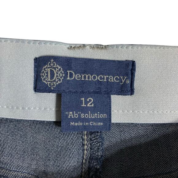 Democracy Ab Solution Ankle Skimmer Light Wash Skinny Jeans Blue Women's 12 - Picture 7 of 9